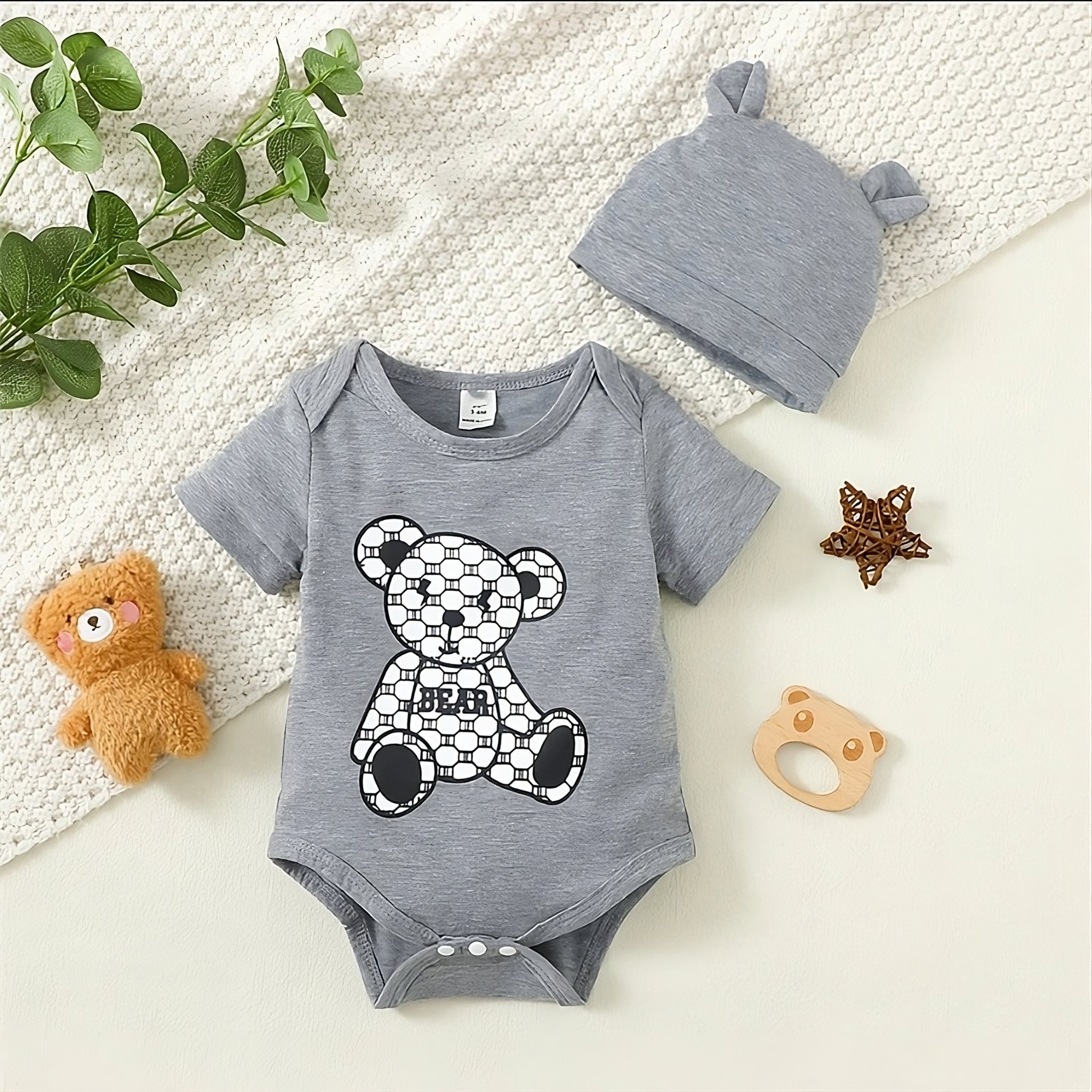 Bear-y Cute Romper Boys Clothing Baby Boujee 