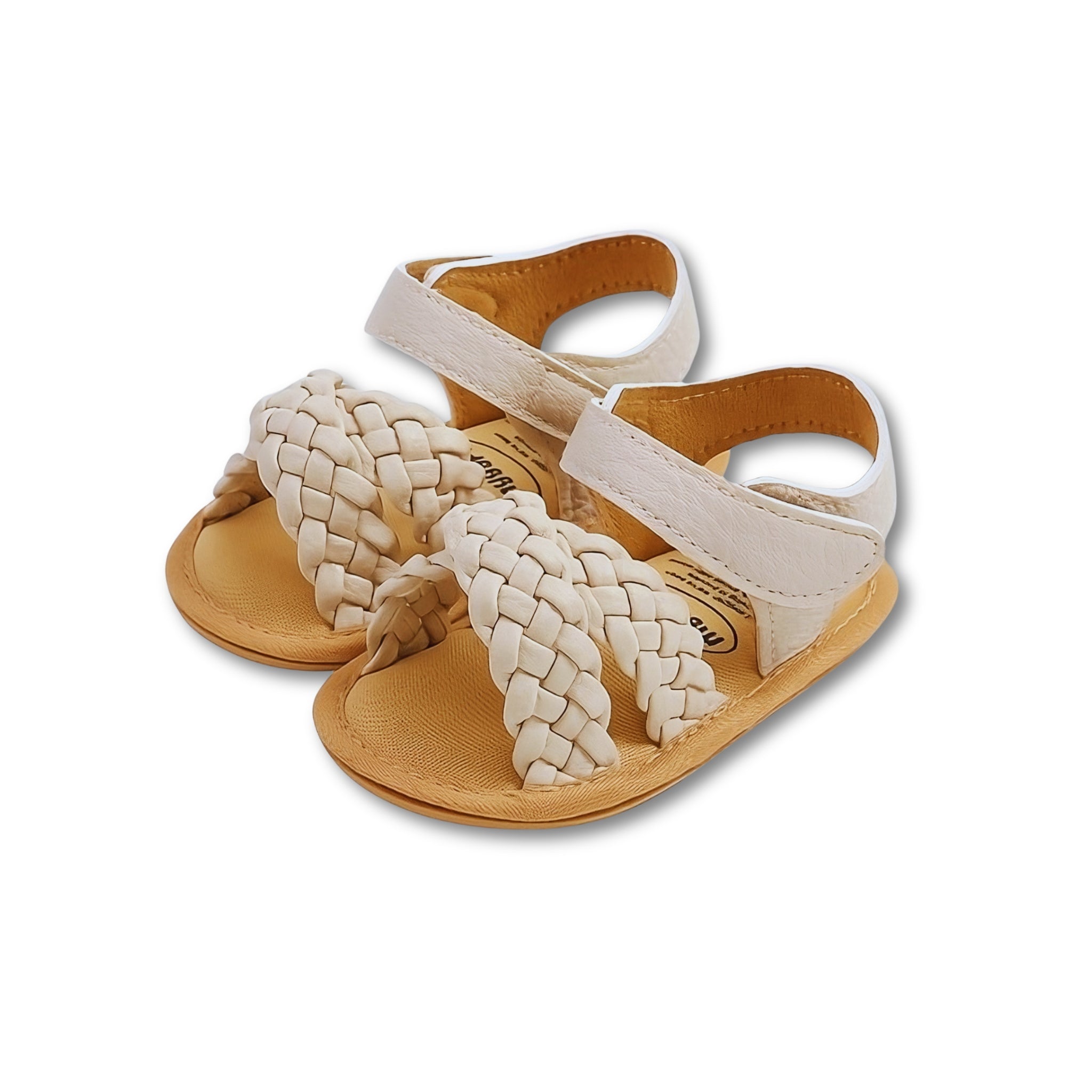 Braided Sandals baby shoes Baby Boujee Beige 0-6M 