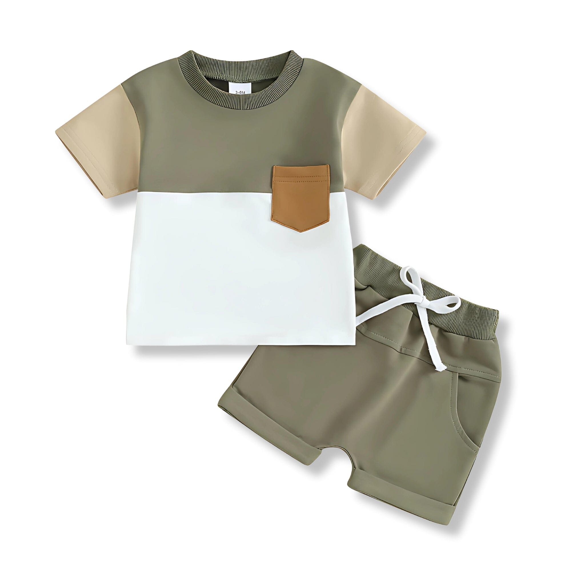 Color Pop Playtime Boys Clothing Baby Boujee White + Green 6M 