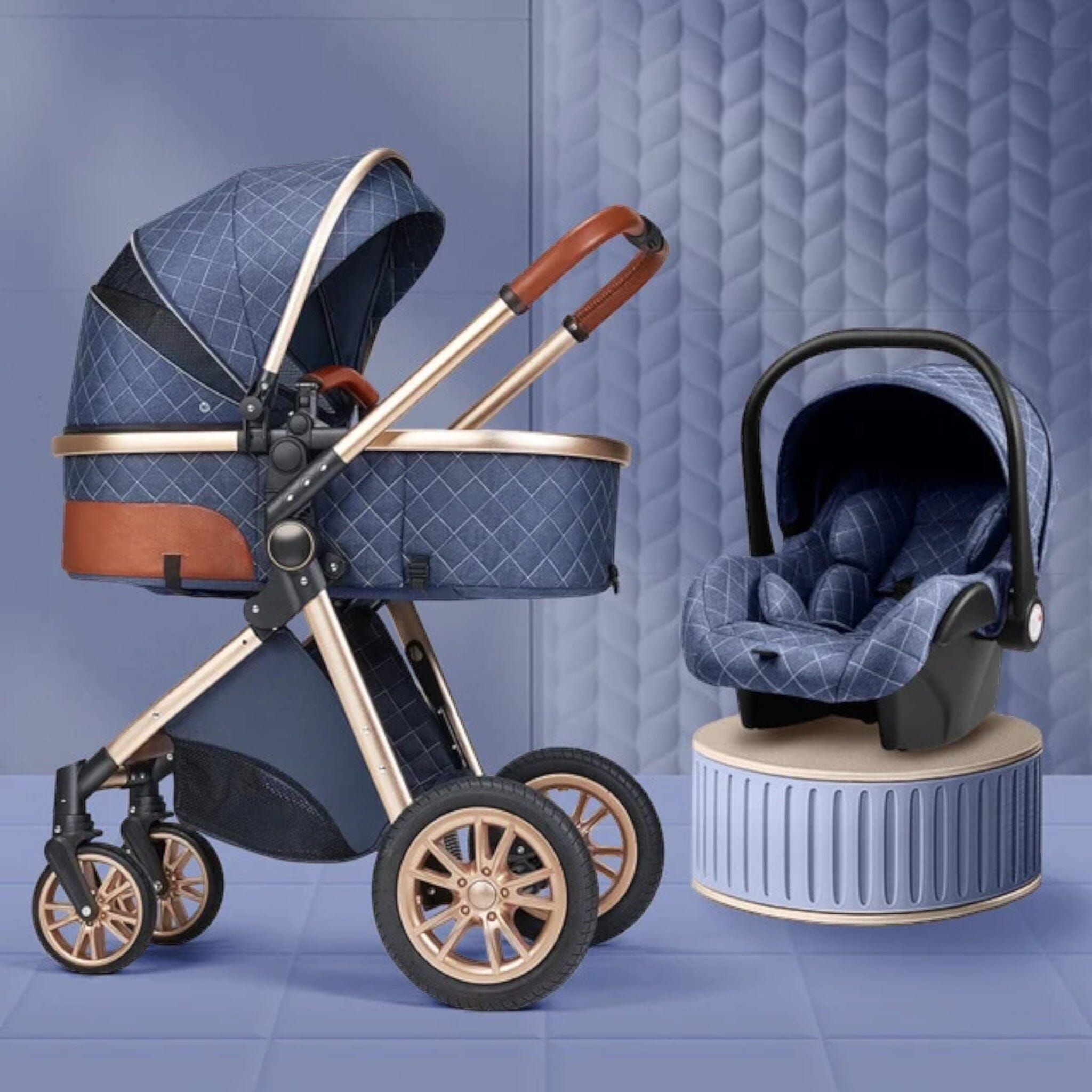 Timeless 3-in-1 Stroller Accessories + Essentials USAdrop Denim Blue 