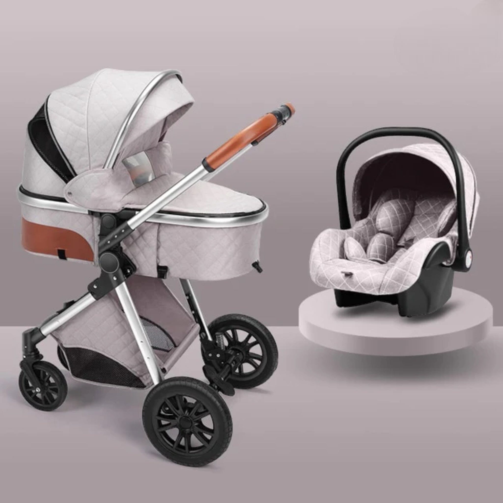 Timeless 3-in-1 Stroller Accessories + Essentials USAdrop Silver Ash 