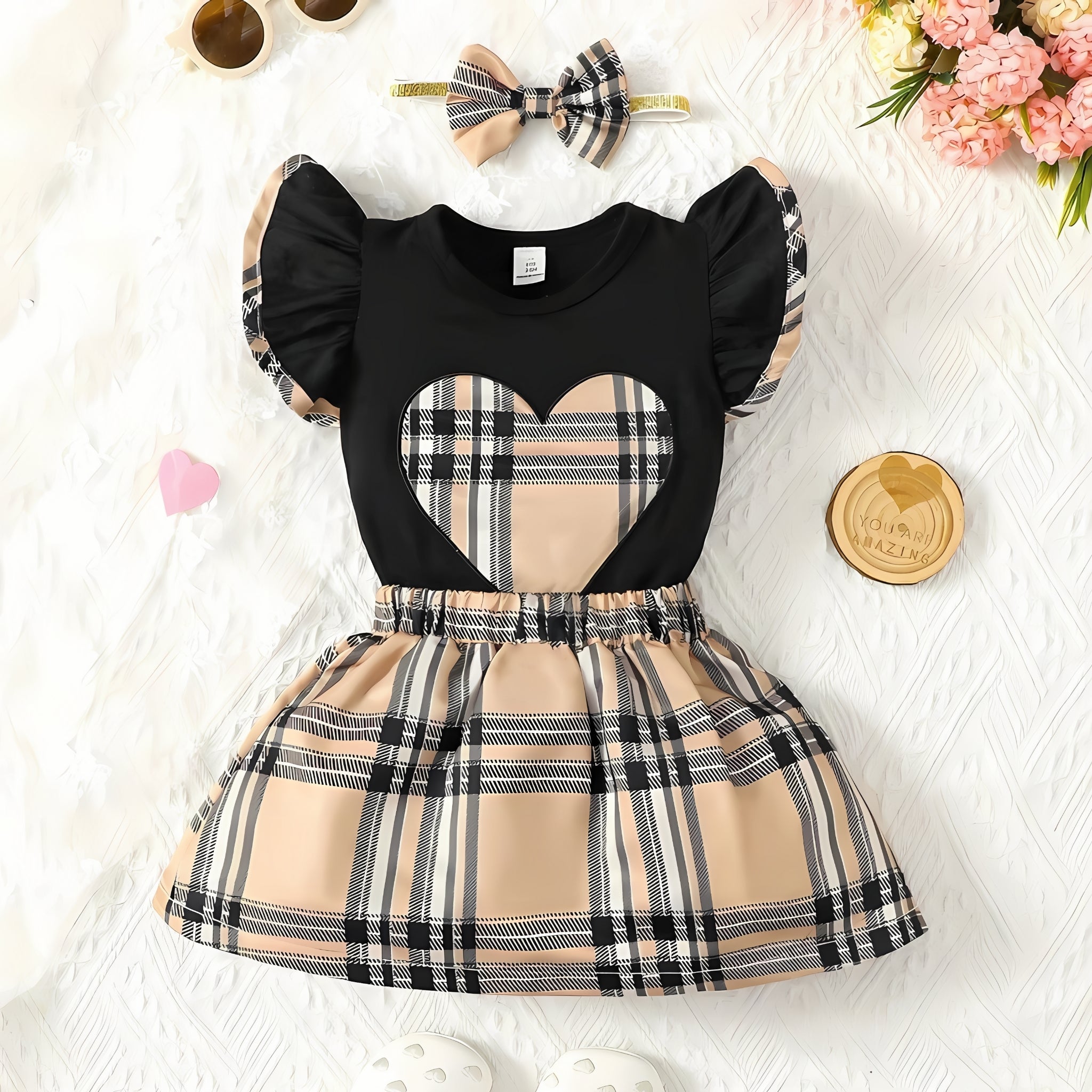 Heartfelt Plaid Dress