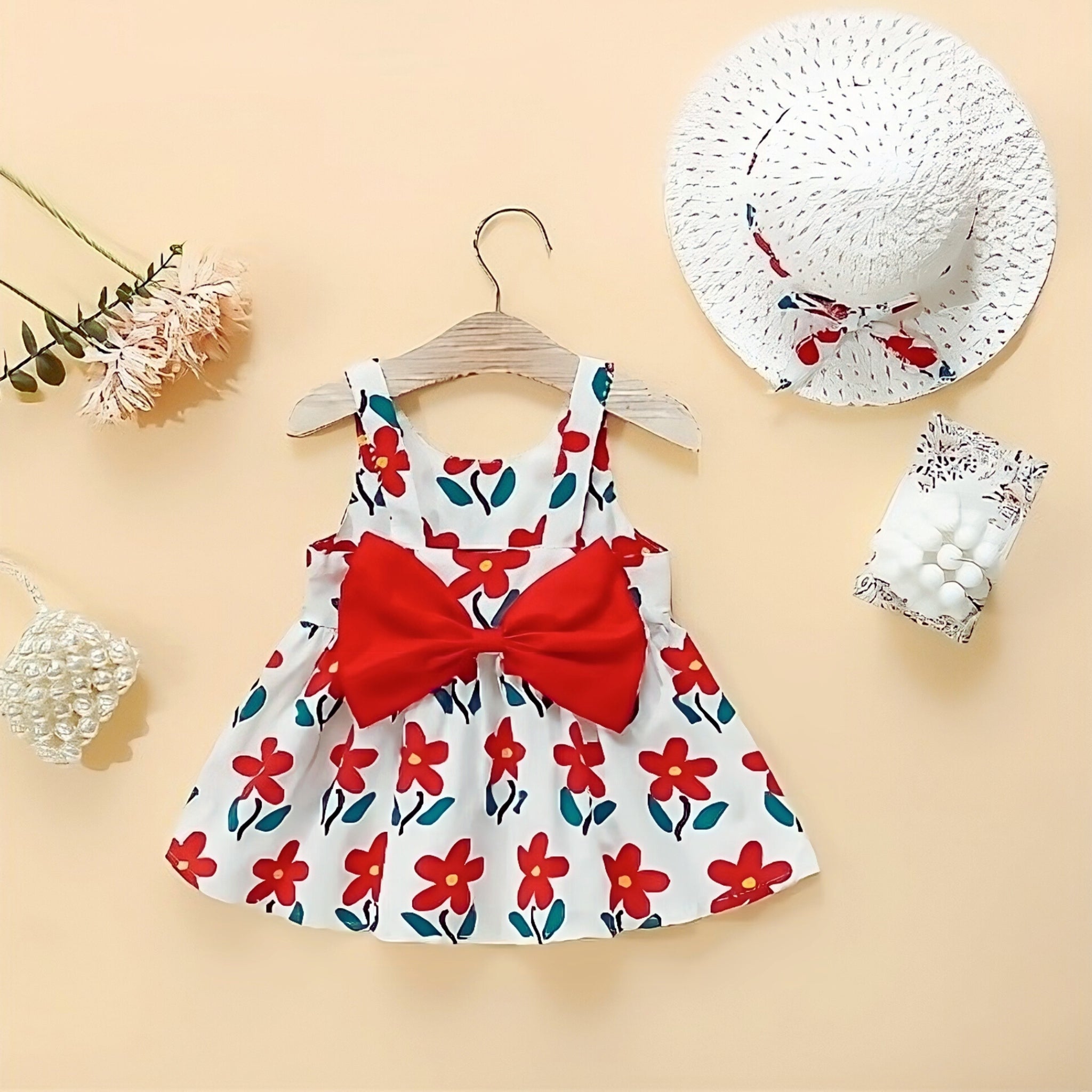 Beach Bliss Set Girls Clothing Baby Boujee Red 9-12M 