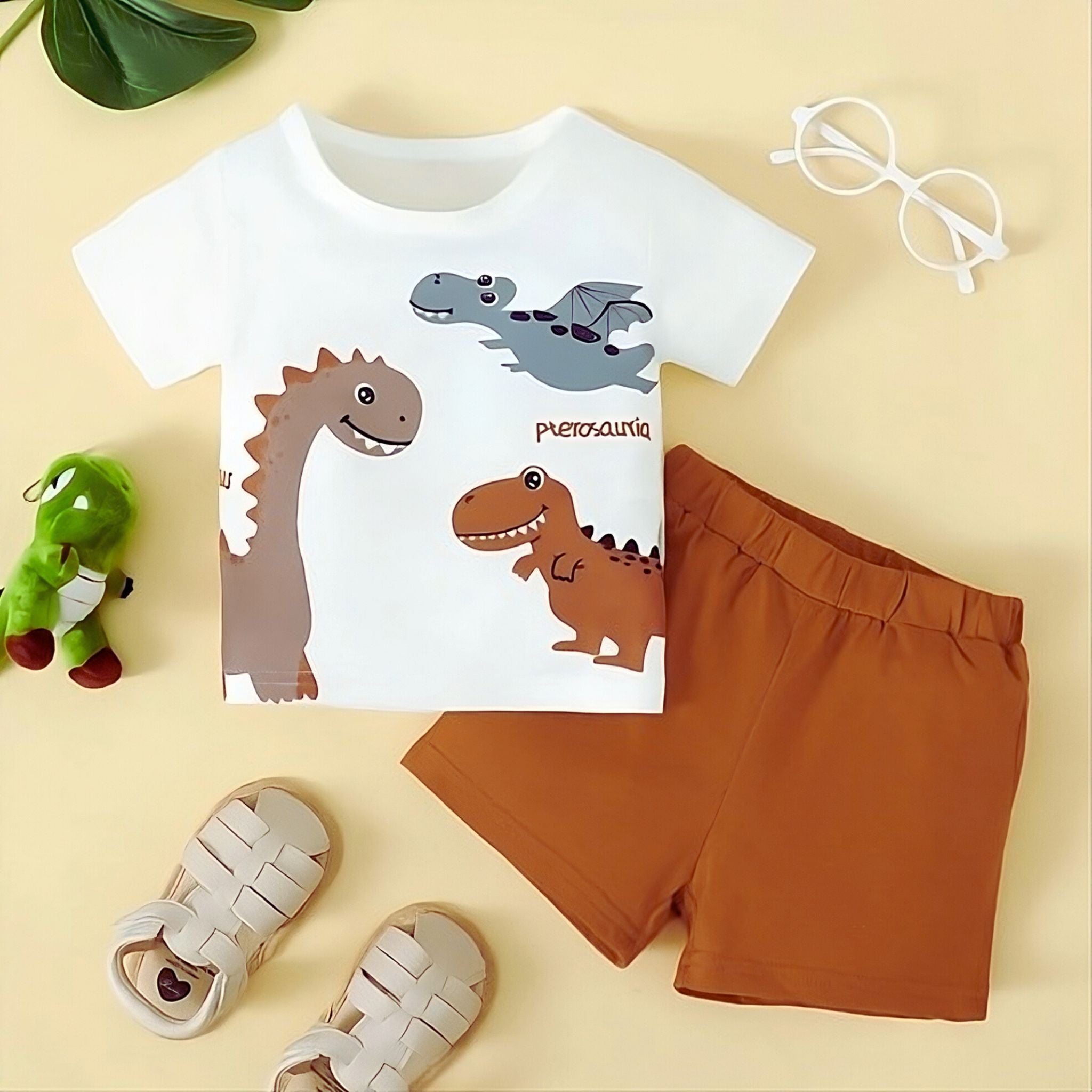 Dino Delight Outfit Boys Clothing Baby Boujee 