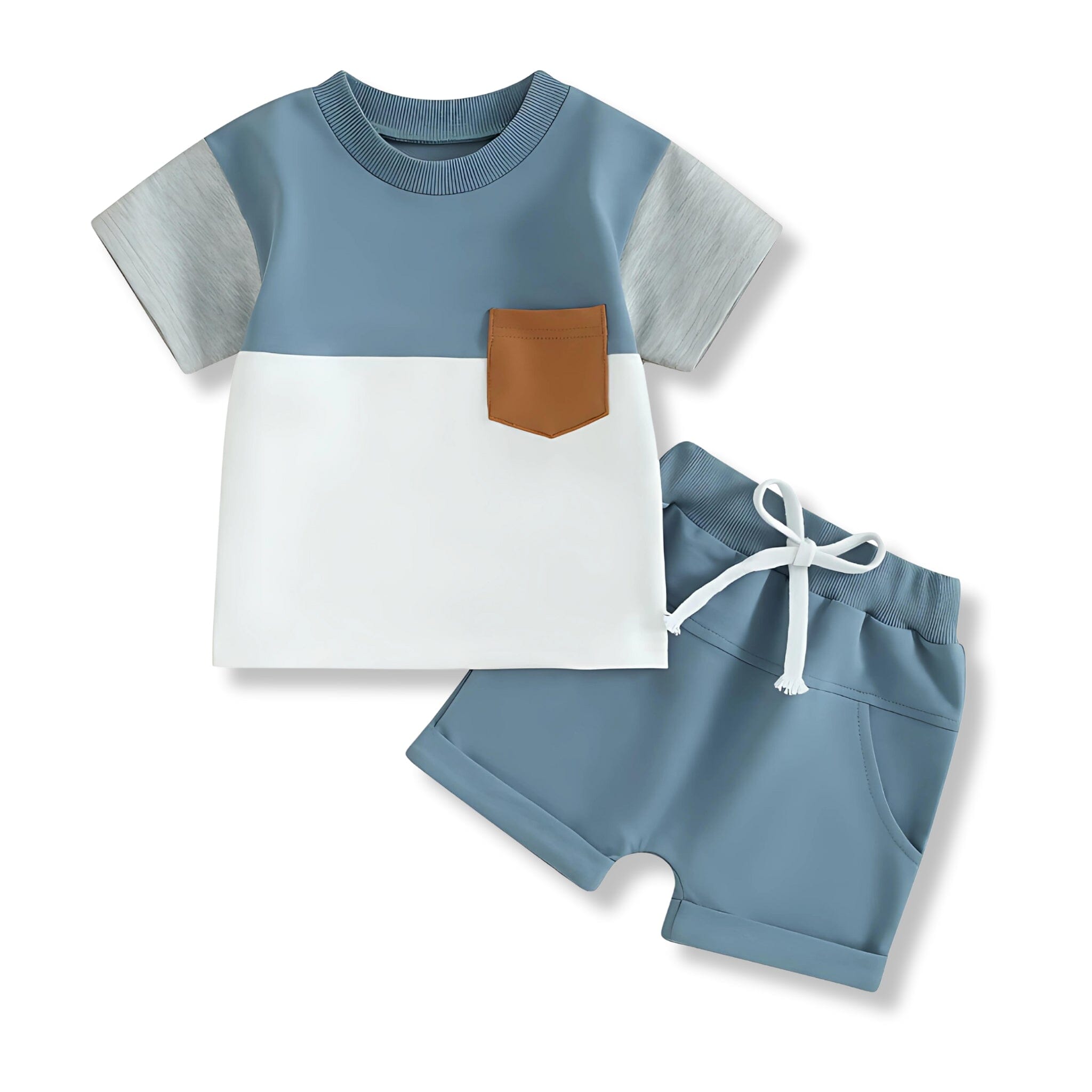 Color Pop Playtime Boys Clothing Baby Boujee White + Blue 6M 