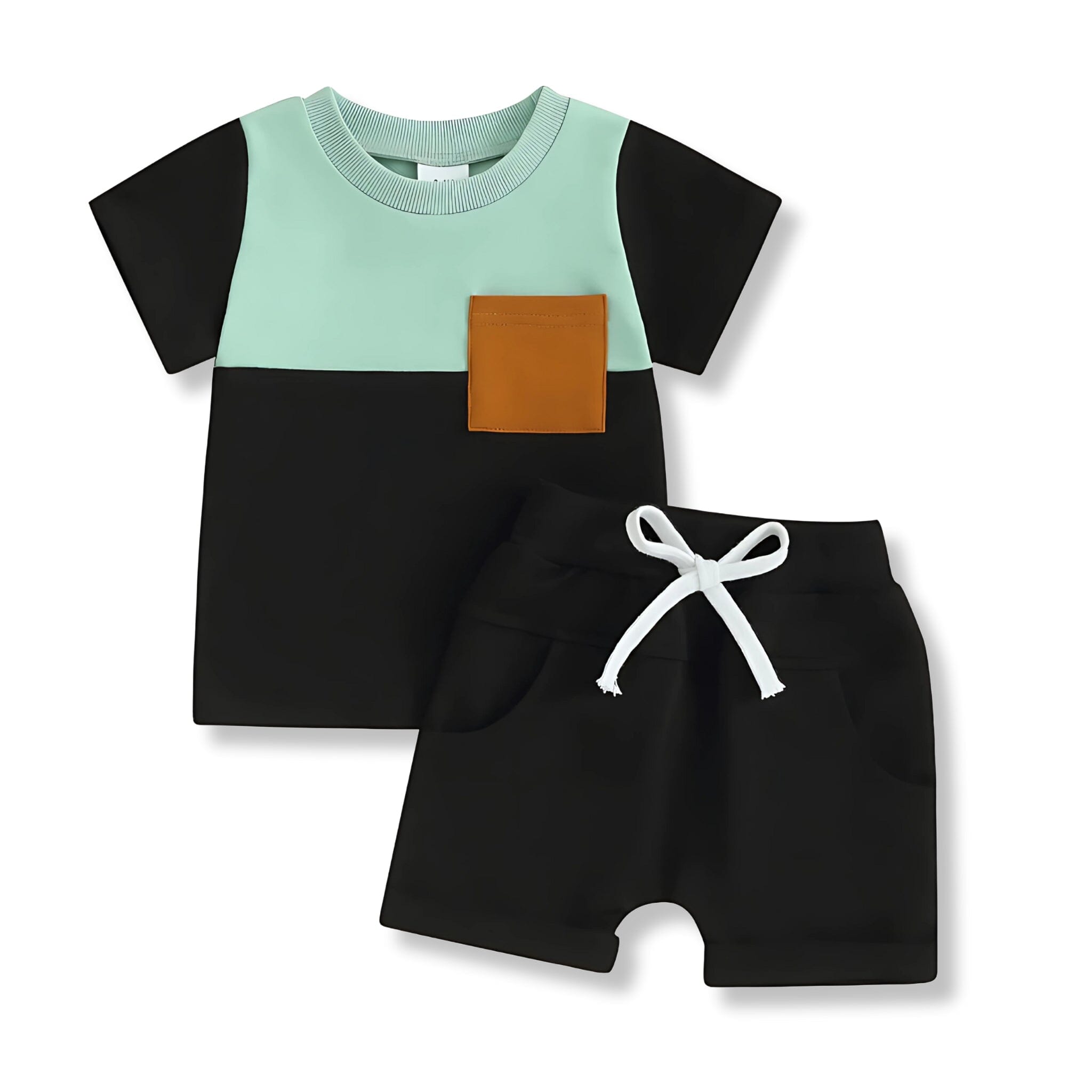 Color Pop Playtime Boys Clothing Baby Boujee Black + Green 6M 