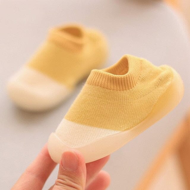 Little Love Slip-Ons Shoes + Socks USAdrop Lemon + White 5.5"-6.1" (14CM-15.6CM) 