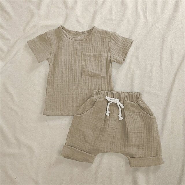 Play Pals Set Unisex Clothing Baby Boujee Khaki 6-12M 