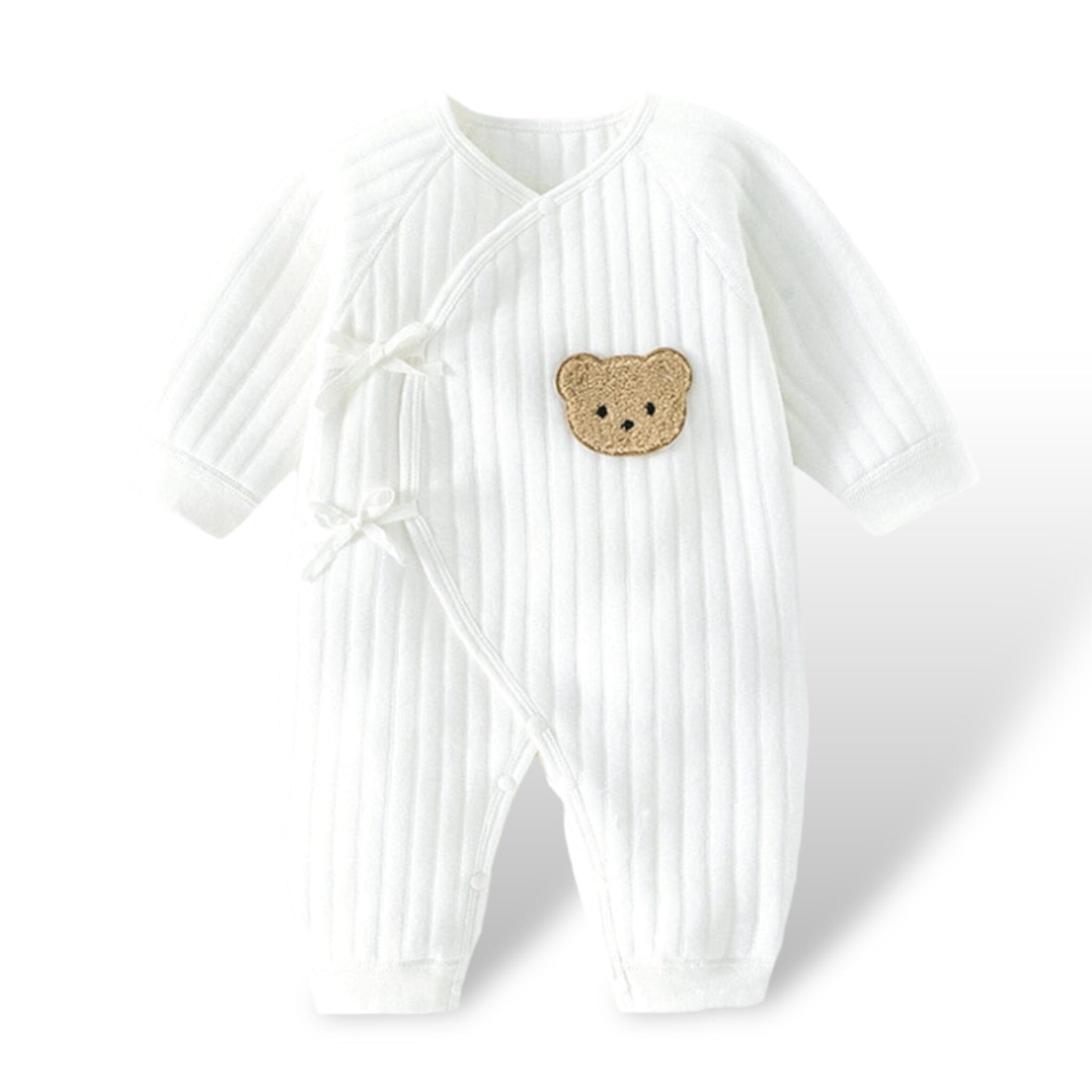 Infant Bear Jumpsuit Newborn + Infant USAdrop White 0-1M 