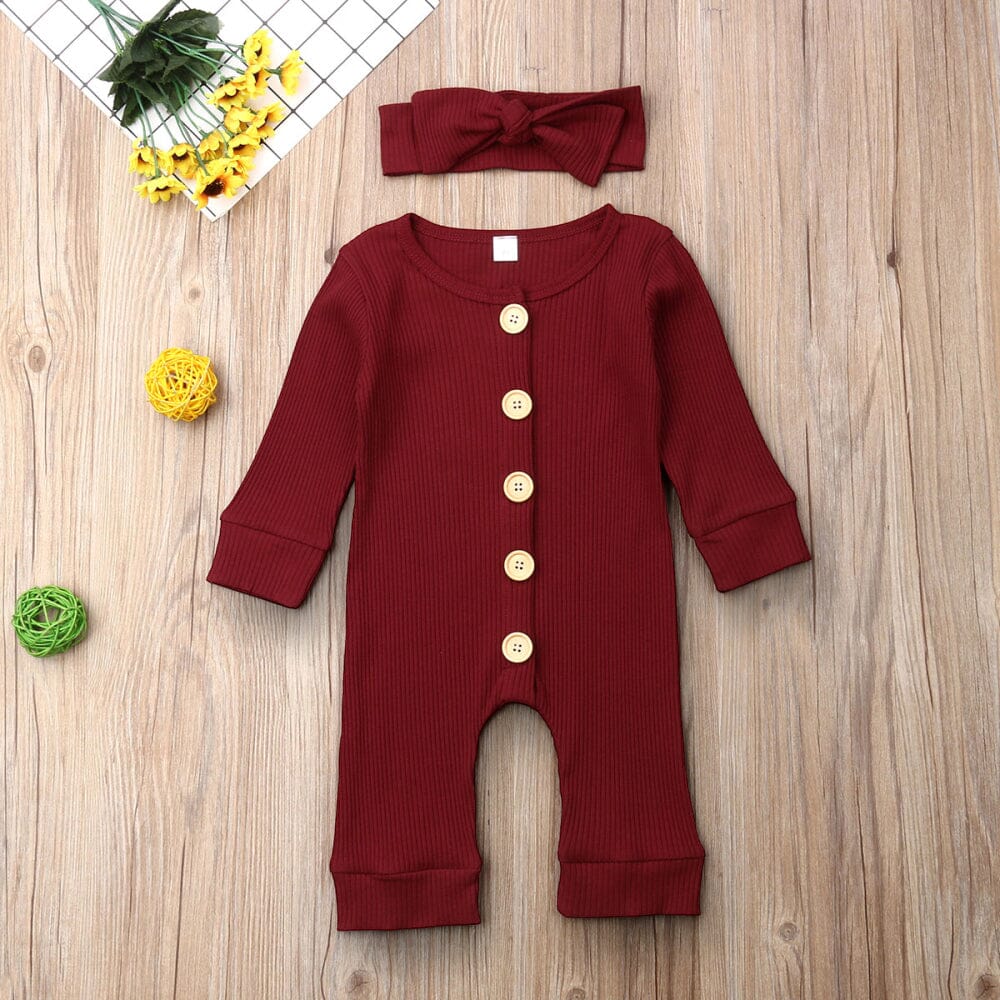 Glam Babe Jumpsuit Newborn + Infant USAdrop Red 3M 