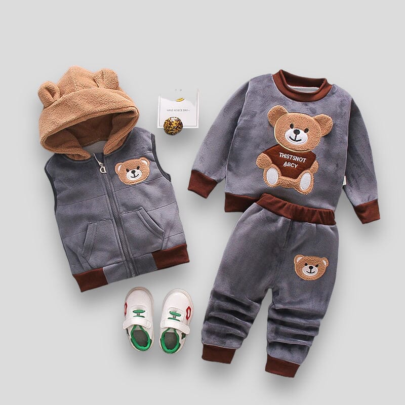 Little Girls Charmers Tracksuit Set Girls Clothing Baby Boujee Grey 6M 