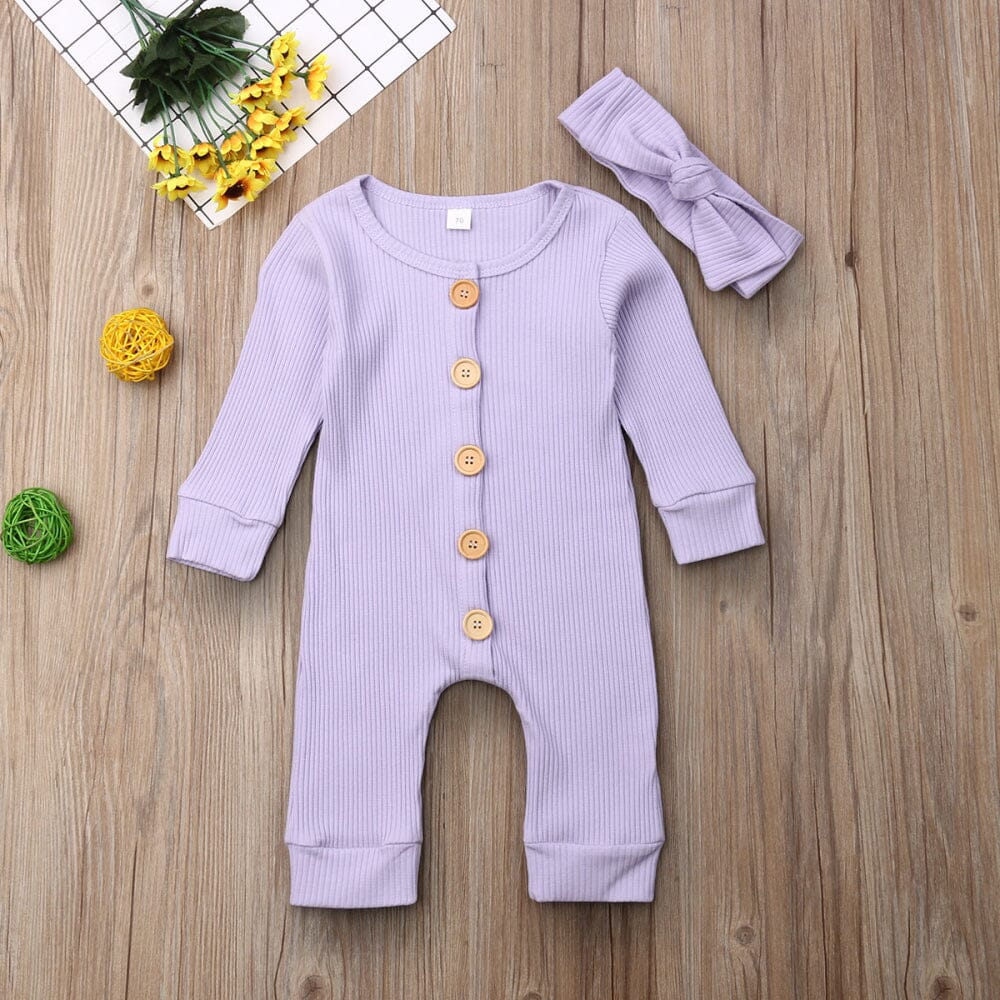 Glam Babe Jumpsuit Newborn + Infant USAdrop Purple 3M 