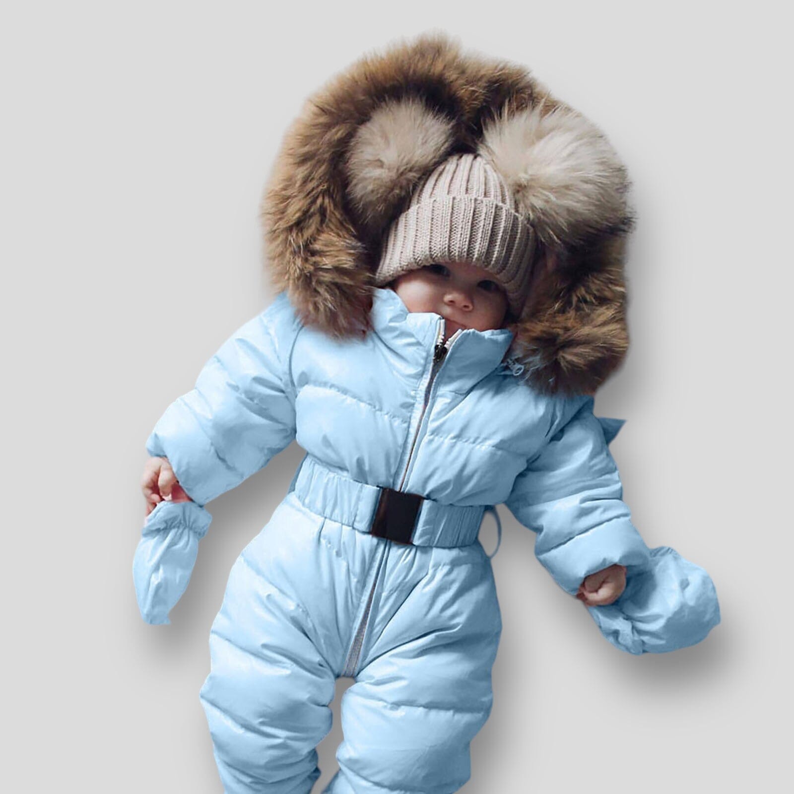 Cuddle Chills Jumpsuit Newborn + Infant USAdrop Sky Blue 0-3M 