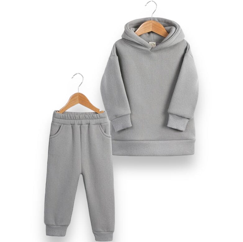 Girls Oversized Swagger Set Unisex Clothing Baby Boujee Light Grey 12-24M 