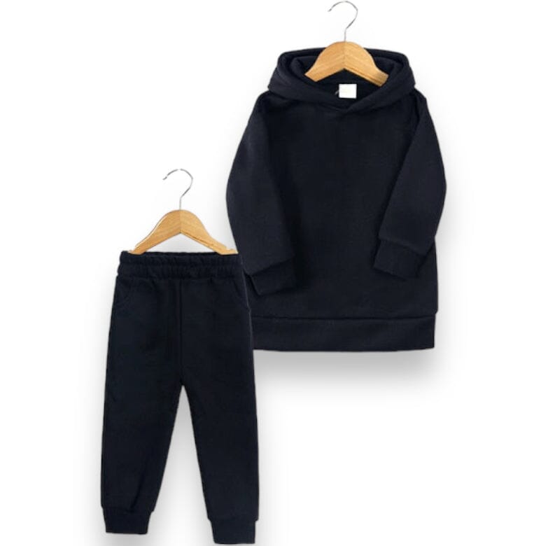 Girls Oversized Swagger Set Unisex Clothing Baby Boujee Black 12-24M 