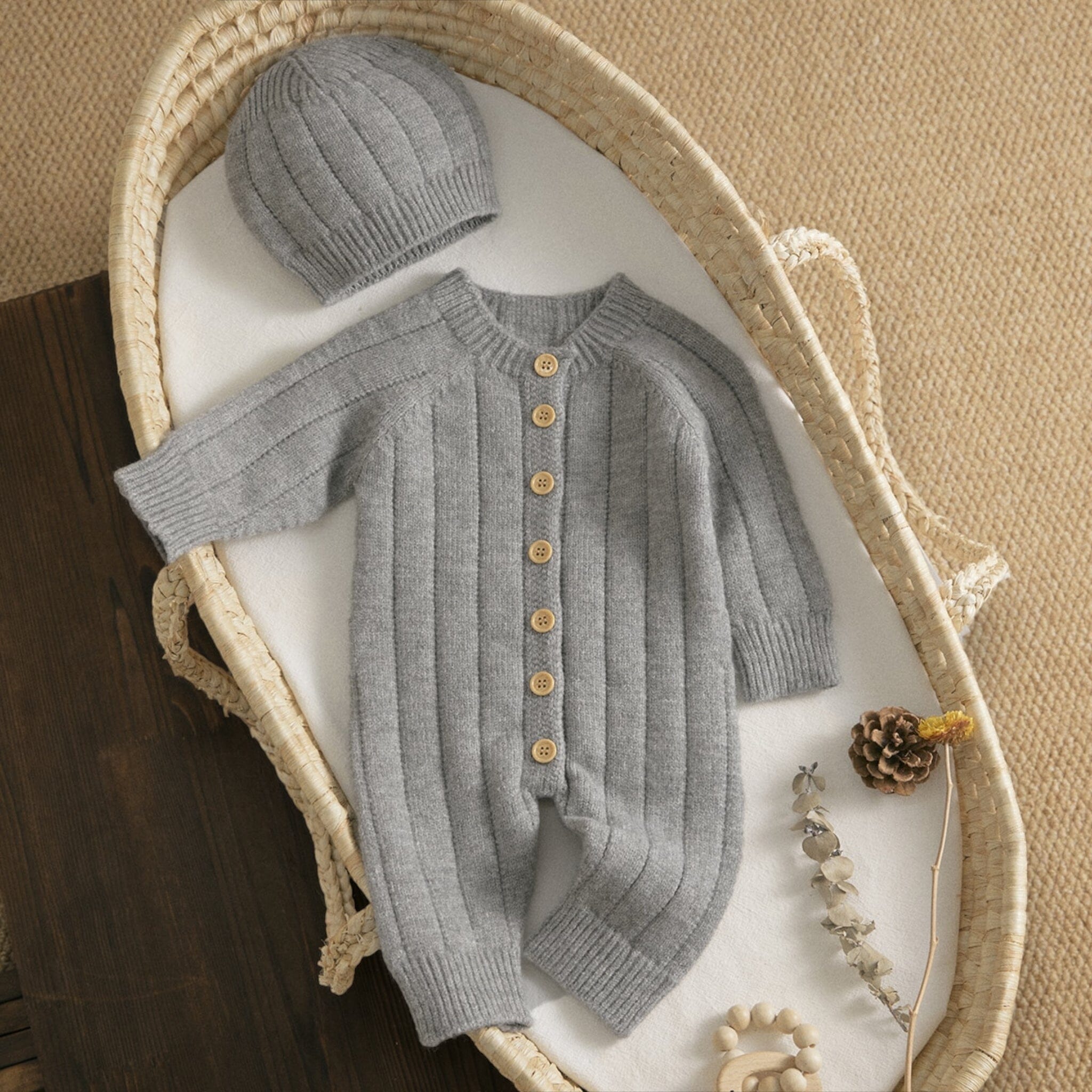 Beloved Bliss Wool Jumpsuit + Hat Newborn + Infant USAdrop 