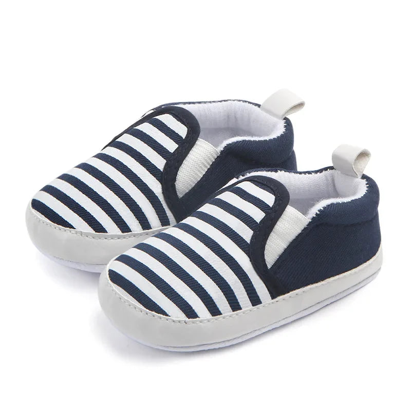 Stripes Walker Shoes Baby Boujee Dark Blue 0-6M 