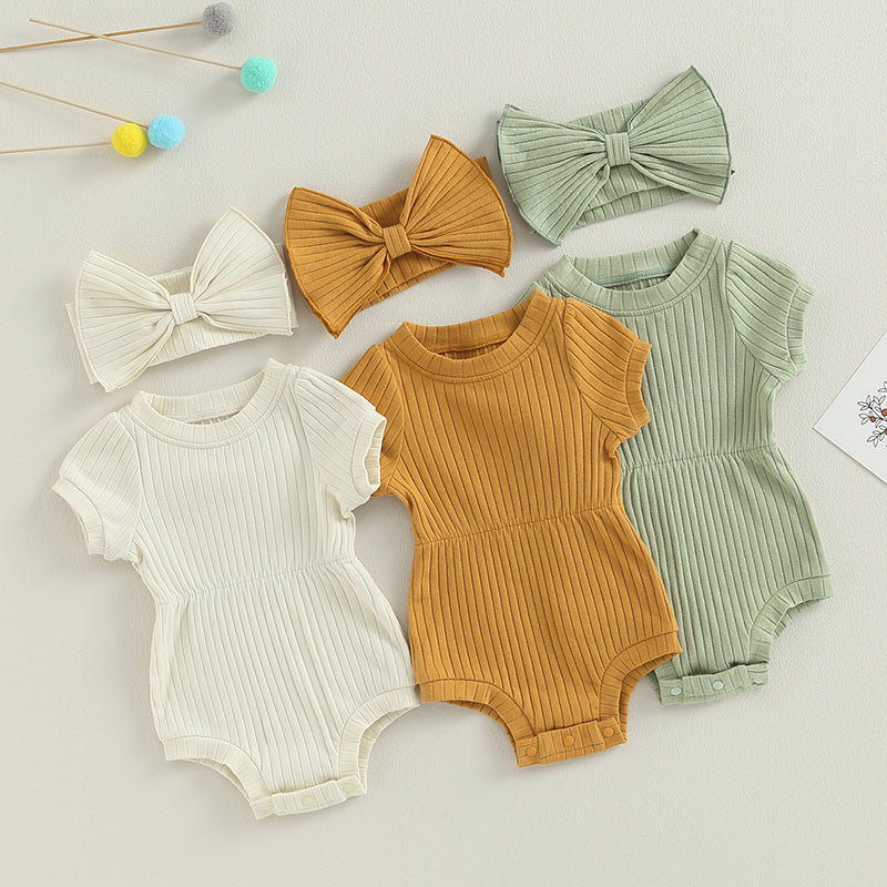 Mini Ribbed Romper Baby Boujee 