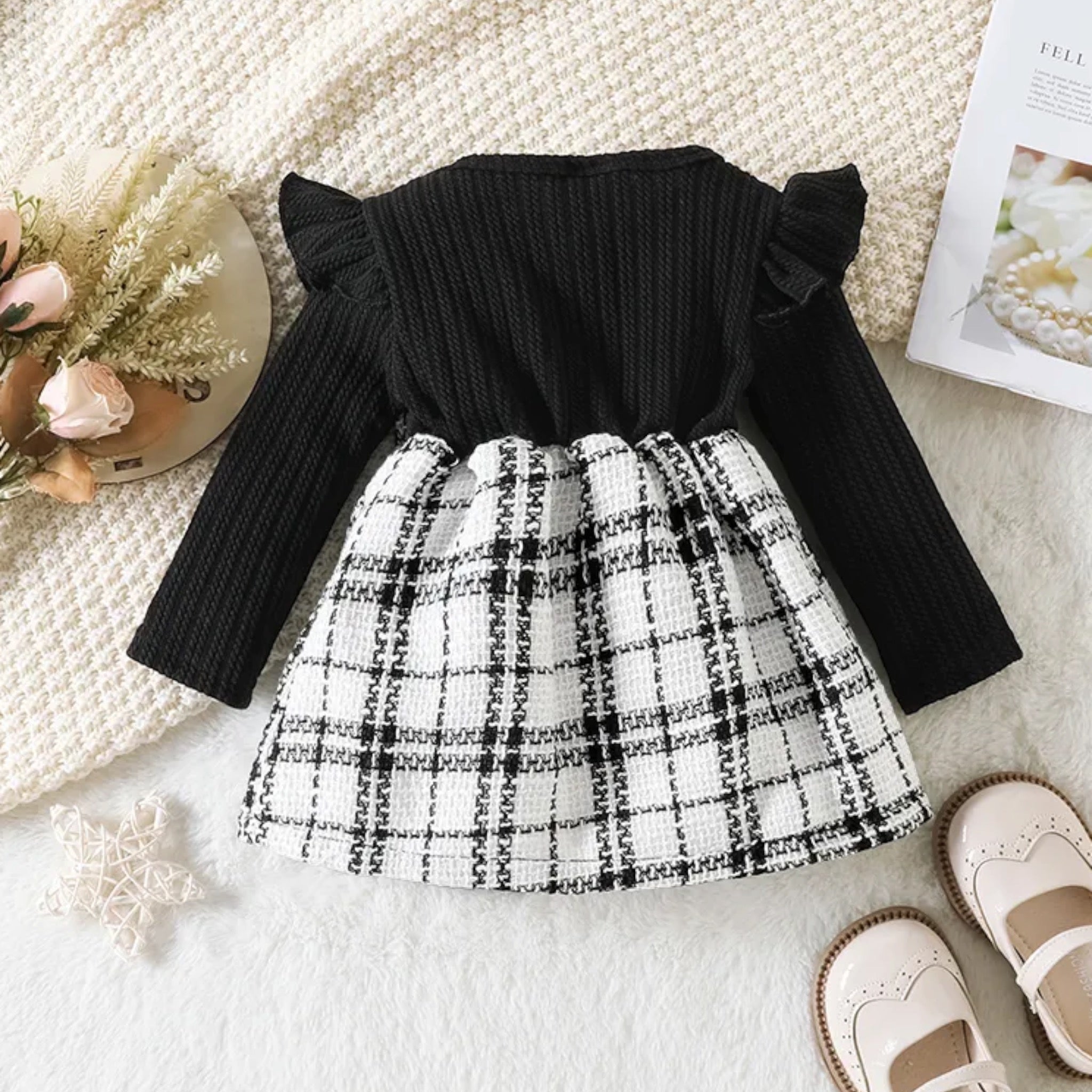 Cozy Ruffle Knit Dress