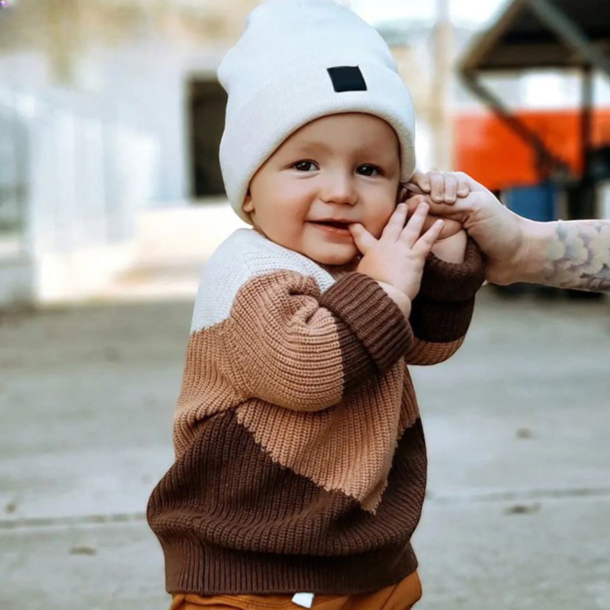 Cozy Patchwork Toddler Sweaters Unisex Clothing Baby Boujee 