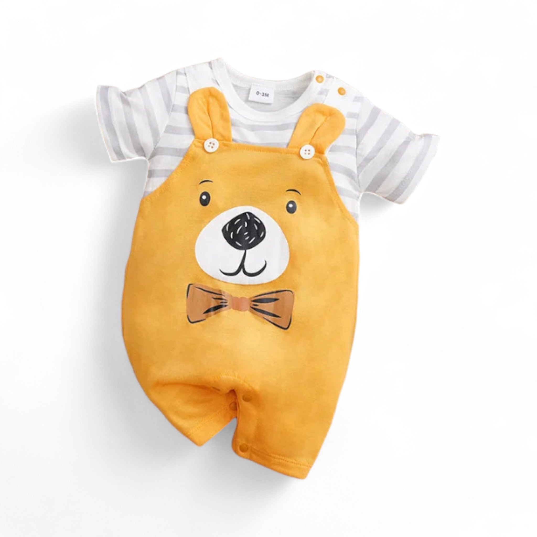 Baby Bear Romper Baby Boujee Yellow 0-3M 