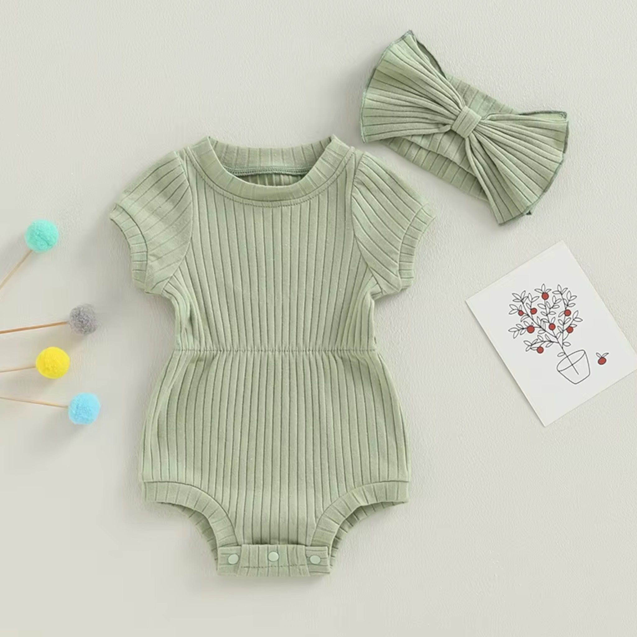 Mini Ribbed Romper Baby Boujee 