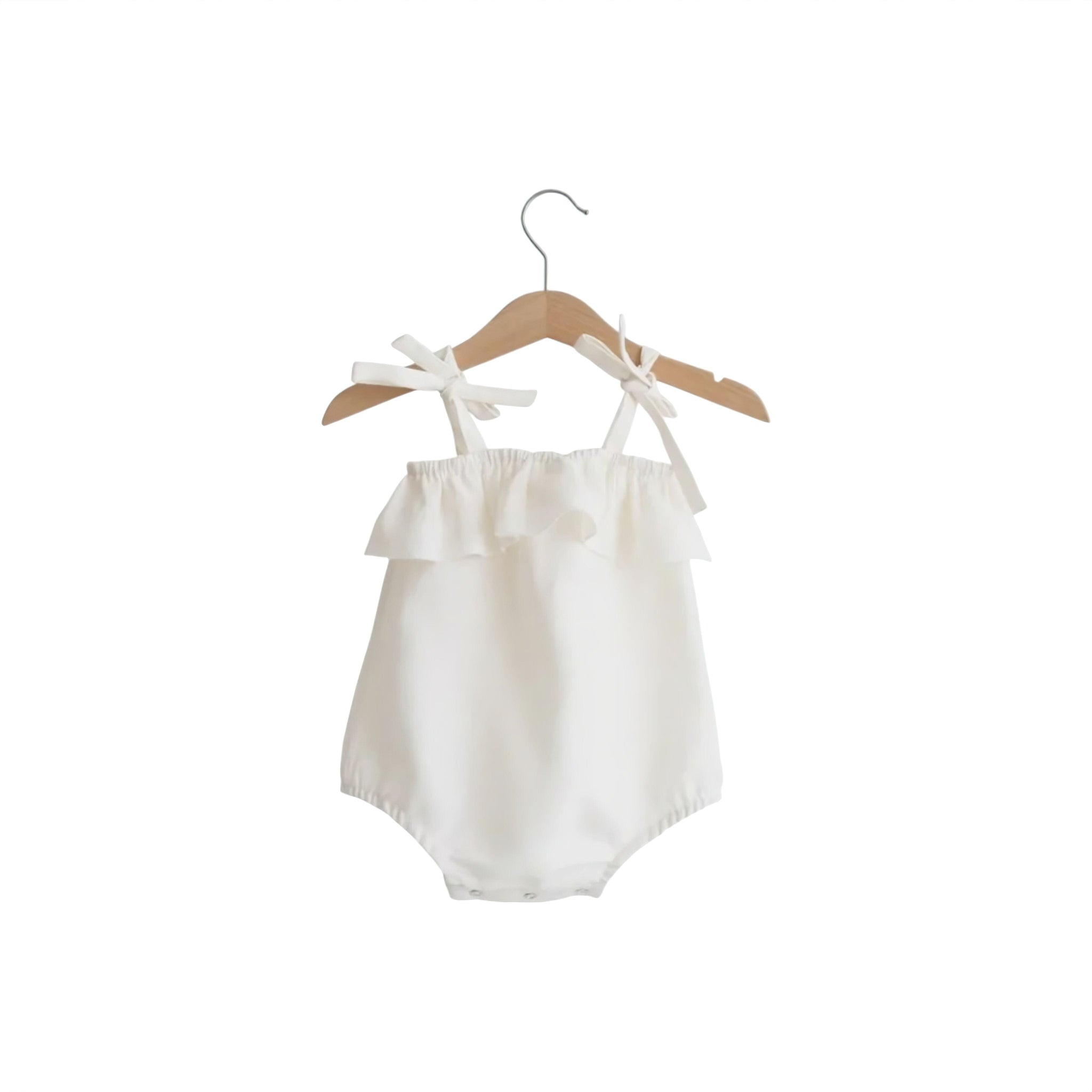 Ruffle Baby Romper Baby Boujee White 3-6M 