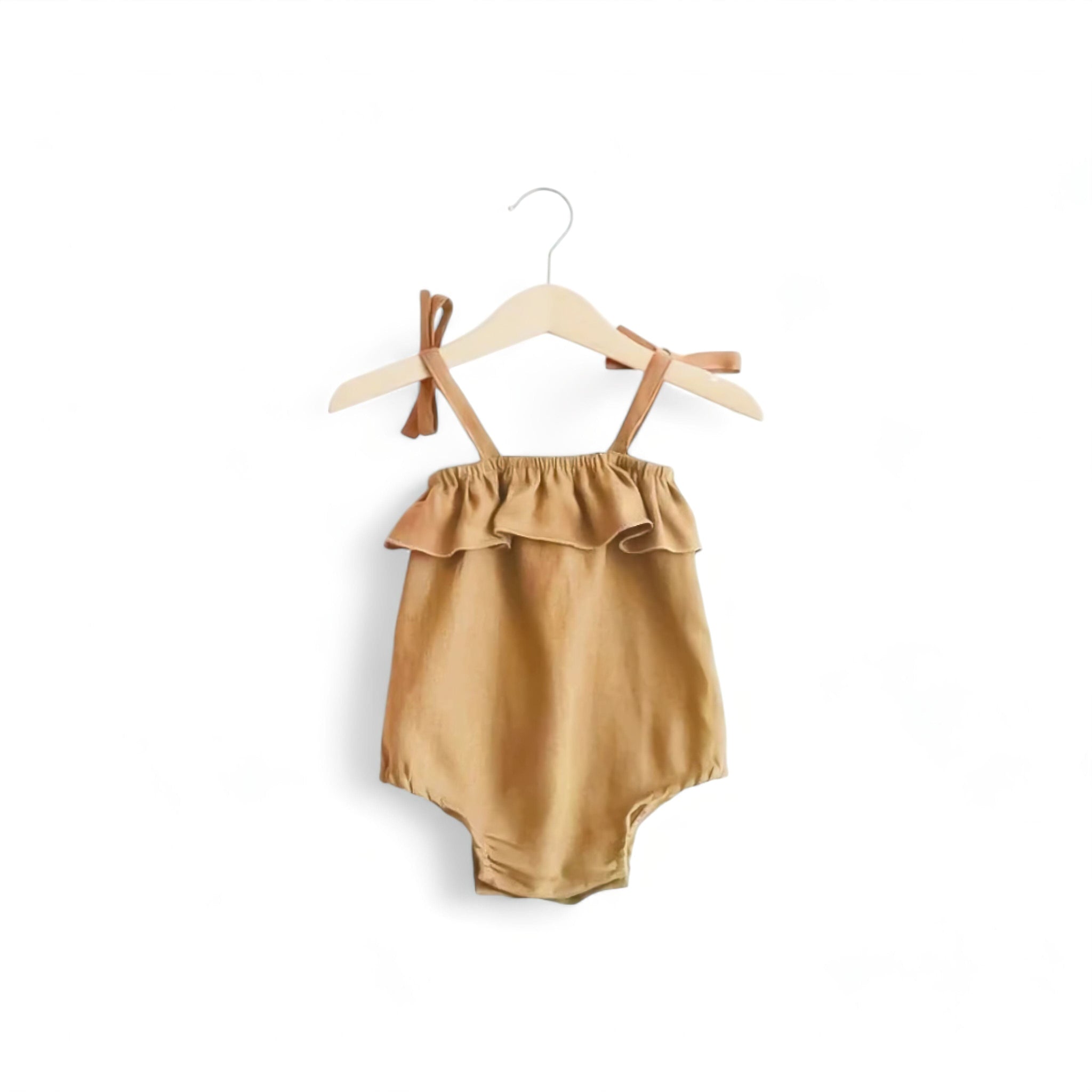 Ruffle Baby Romper Baby Boujee Yellow 3-6M 