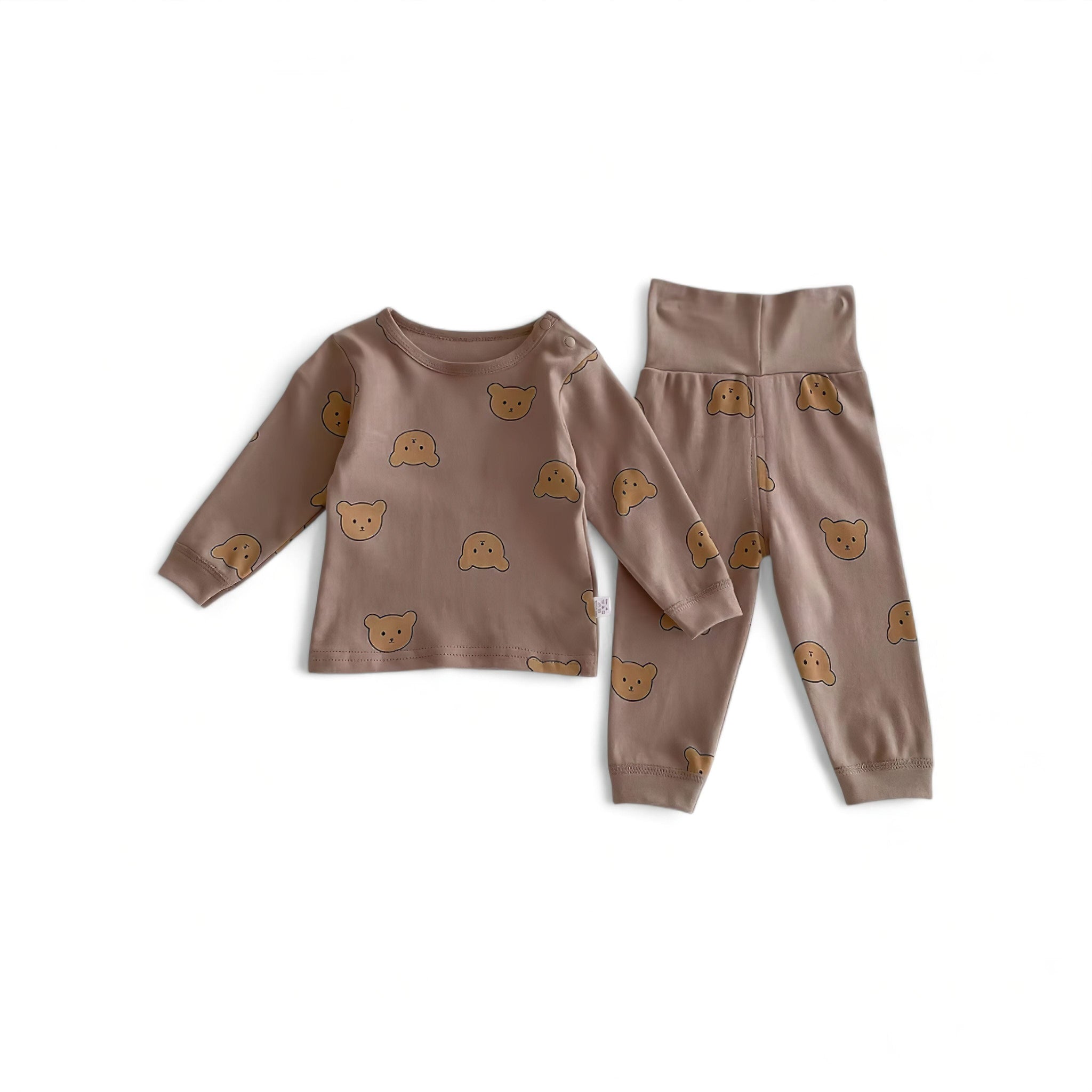 Baby Bear PJ's Baby Boujee Brown 3-6M 