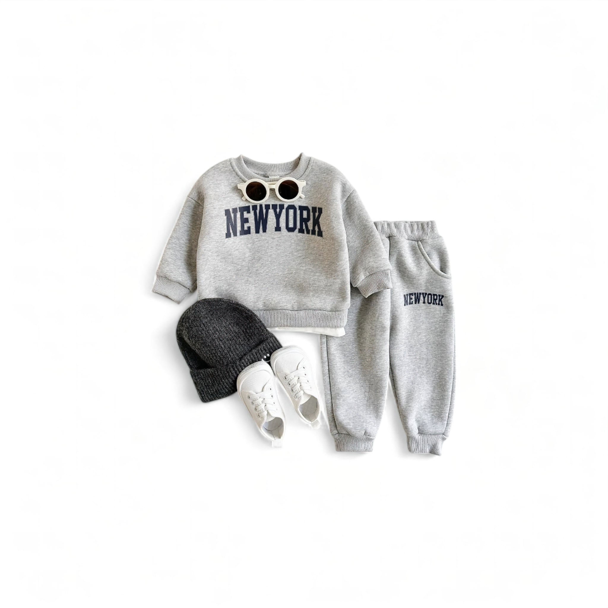 New York Set Baby Boujee Grey 6-12M 