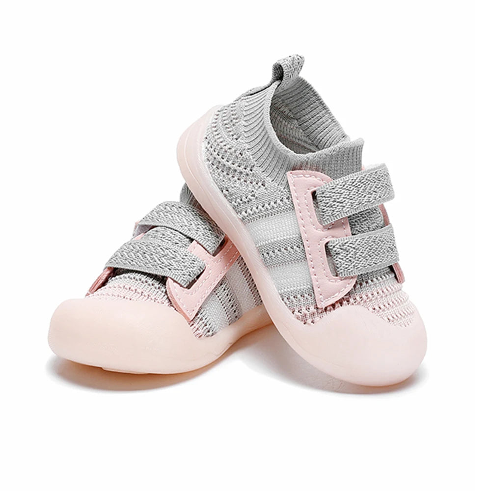 Breezy Baby Kicks Baby Boujee Grey + Pink 14" (11.5cm) 