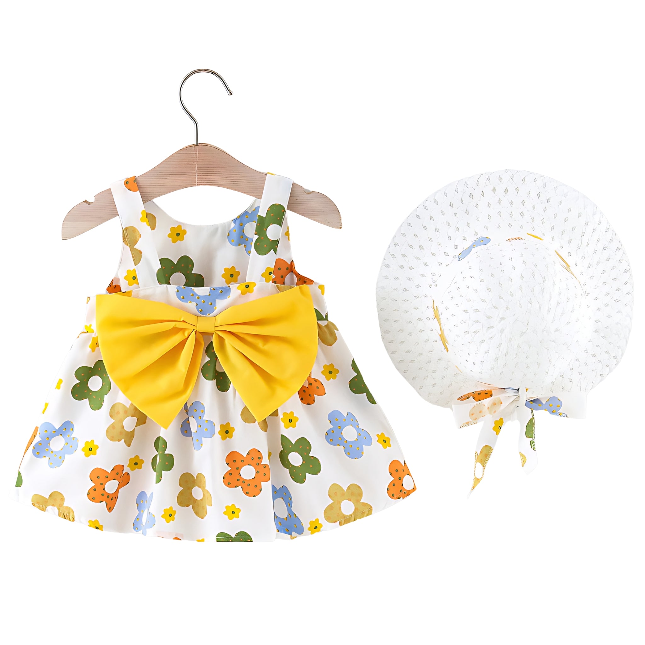 Floral Princess Dress Girls Clothing Baby Boujee Yellow 3-6M 