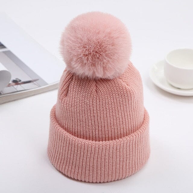 Prestige Pompom Beanie Accessories + Essentials Baby Boujee Pink 