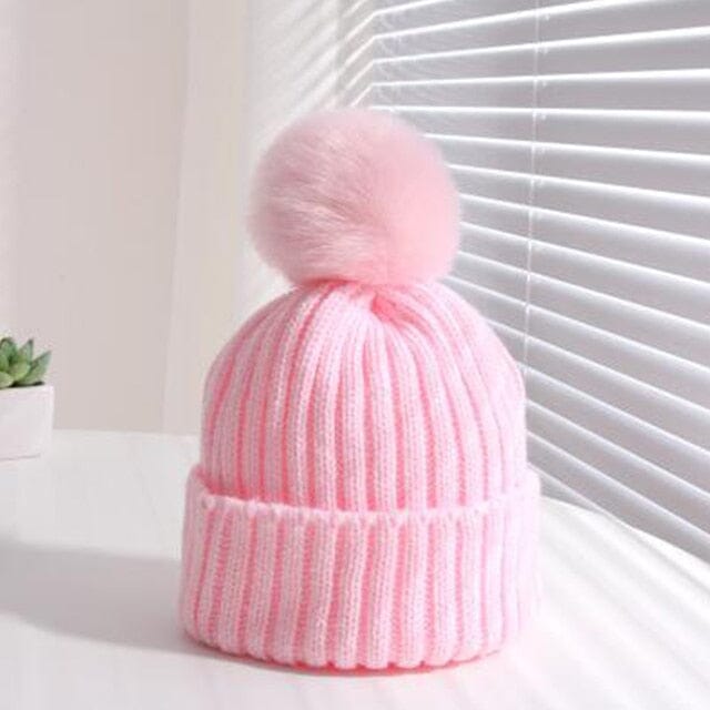 Prestige Pompom Beanie Accessories + Essentials Baby Boujee Light Pink 