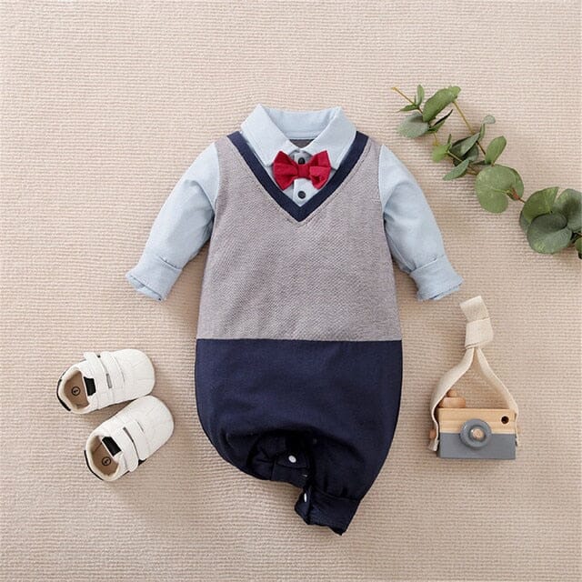 Regal Romper Newborn + Infant Baby Boujee Grey Set 0-3M 