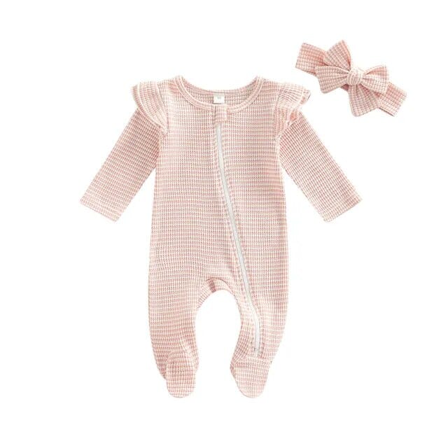 Newborn Girl's Long Sleeve Romper Girls Clothing Baby Boujee Pink 0-3M 