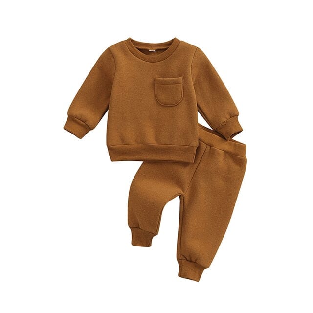 Luxe Loungewear Set Newborn + Infant Baby Boujee Chocolate 0-6M 