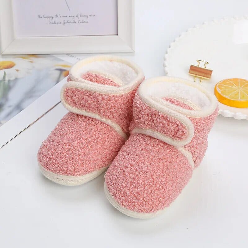 Girls Princess Winter Boots Shoes + Socks Baby Boujee Pink 0-6M 