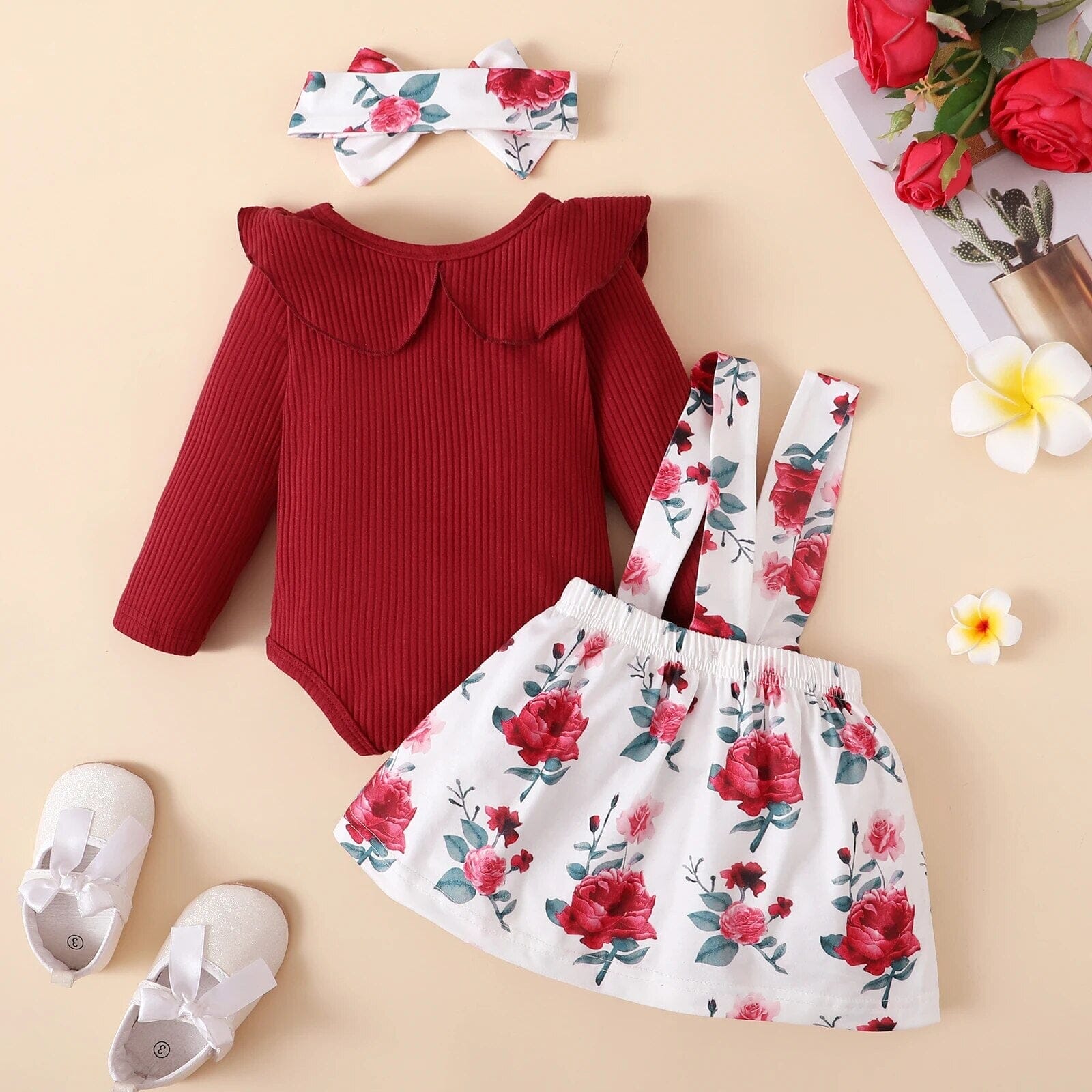 Floral Wine Baby Romper Girls Clothing Baby Boujee 