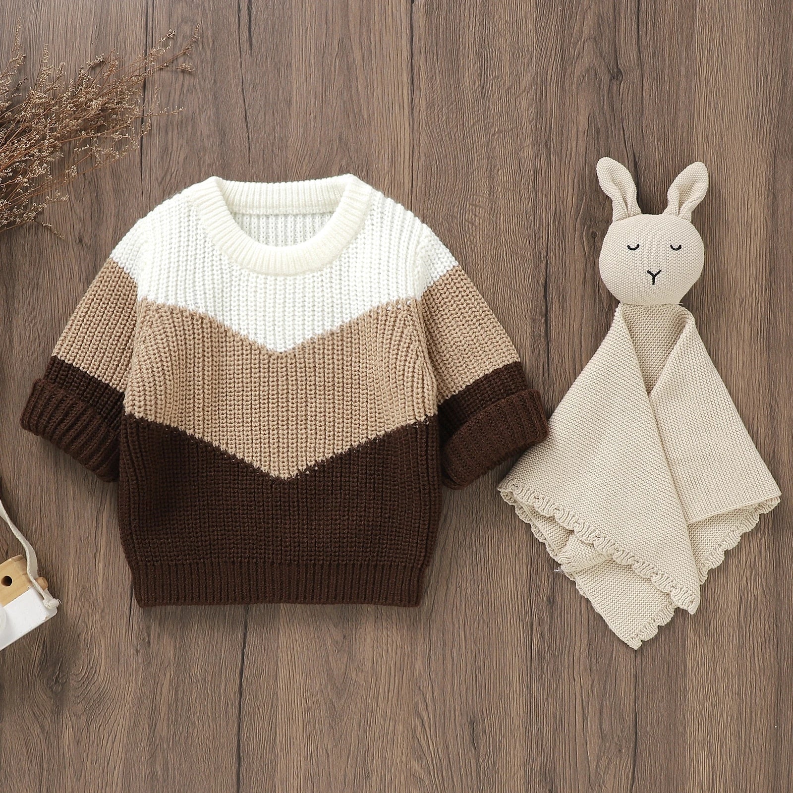 Cozy Patchwork Toddler Sweaters