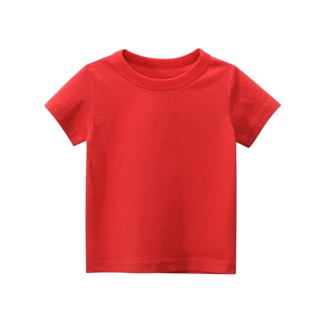 Plain Tee Unisex Clothing Baby Boujee Red 7Y 