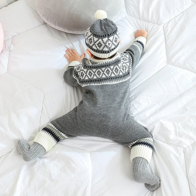 Cozy Winter Baby Romper