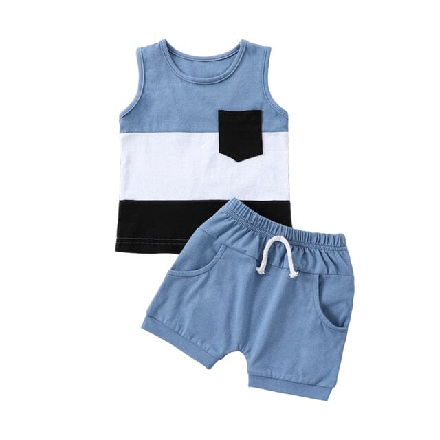 Beach Comber Combo Boys Clothing Baby Boujee Blue + White + Black 12M 