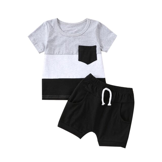 Summer Fun Set Boys Clothing Baby Boujee Black 6M 