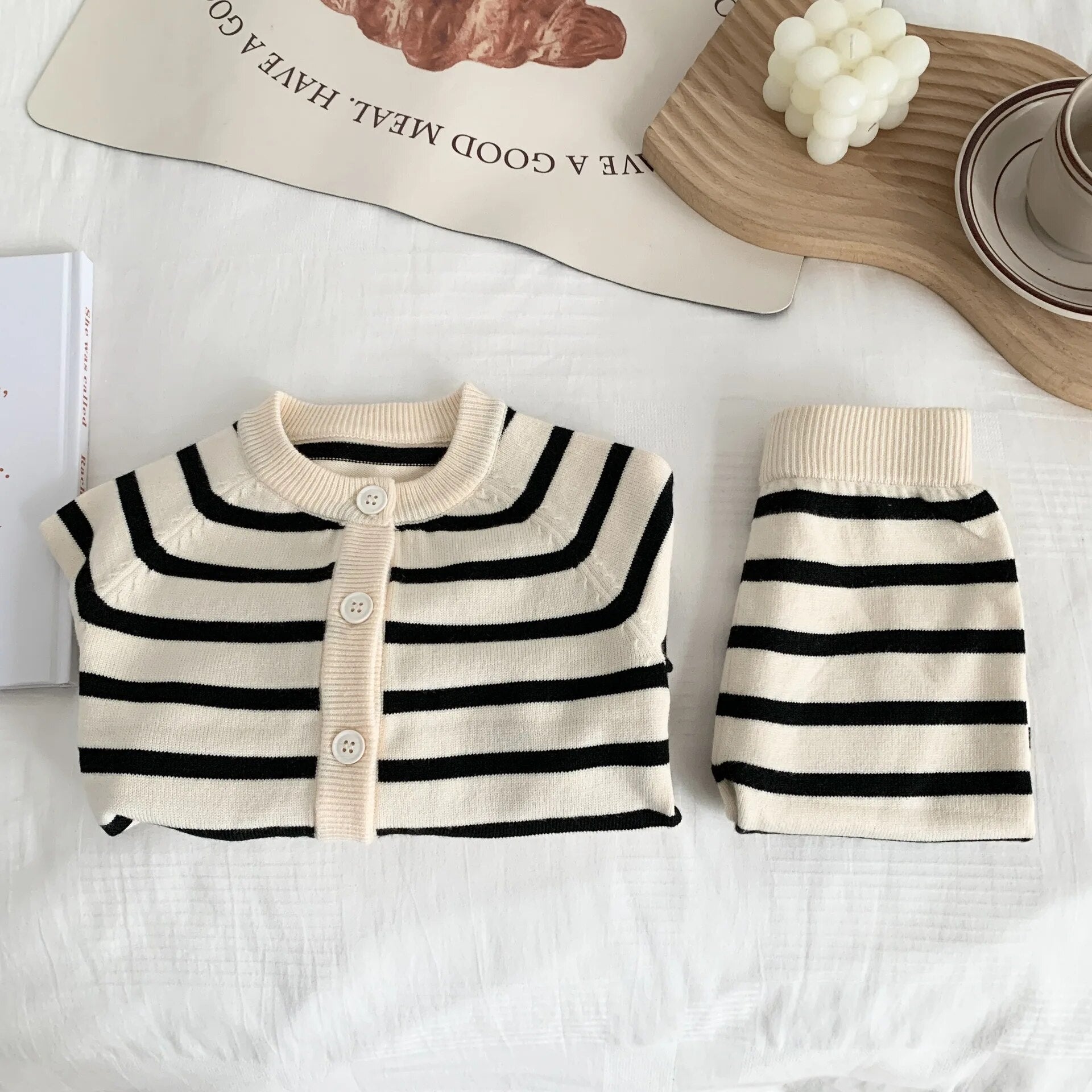 Striped Knit Toddler Set Unisex Clothing Baby Boujee 