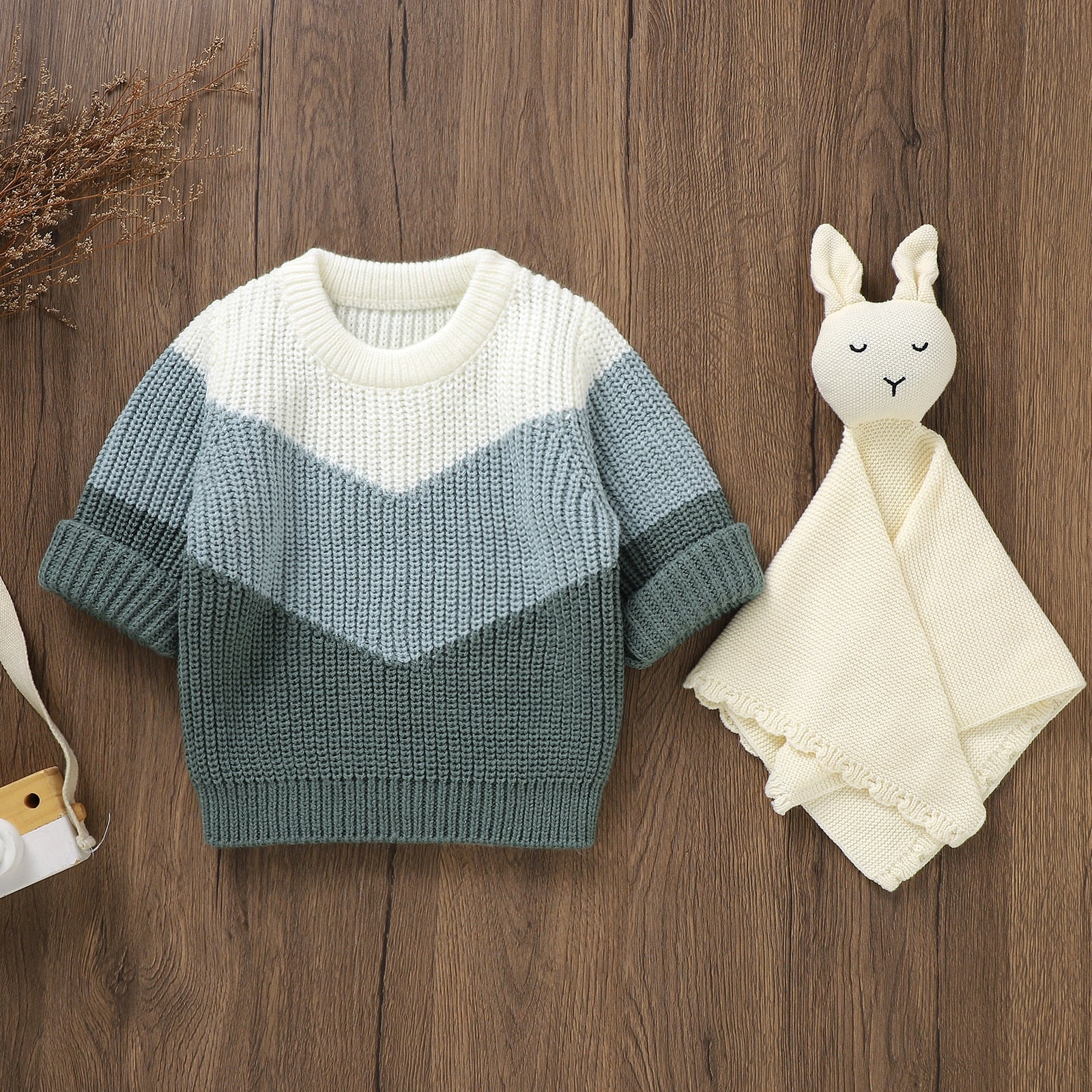 Cozy Patchwork Toddler Sweaters