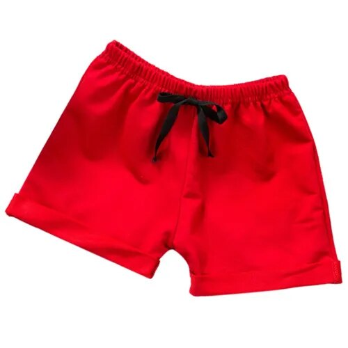 Summer Comfort Cotton Shorts Girls Clothing Baby Boujee Red 9M 