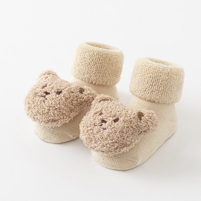 Baby Bear Shoe Sock Shoes + Socks USAdrop Beige 0-1Y 