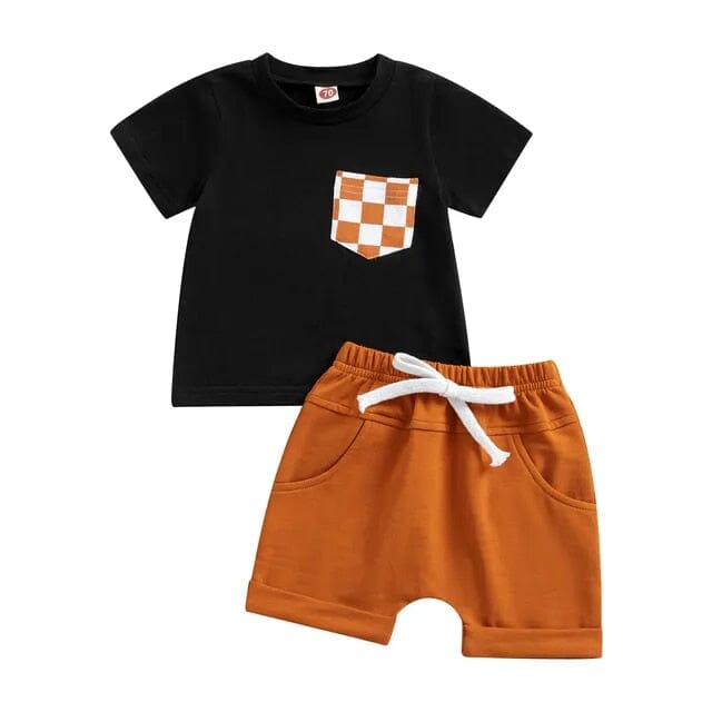 Casual Shorts Set Boys Clothing Baby Boujee Black 0-6M 