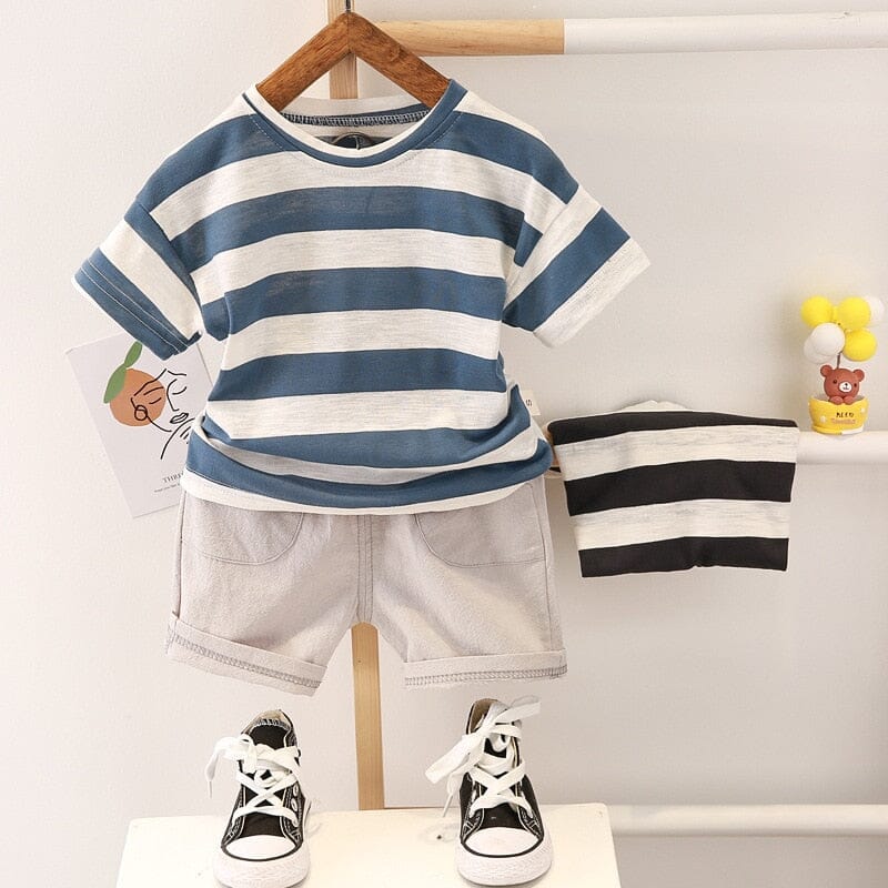 Classic Lines Combo Boys Clothing Baby Boujee Blue 9-12M 